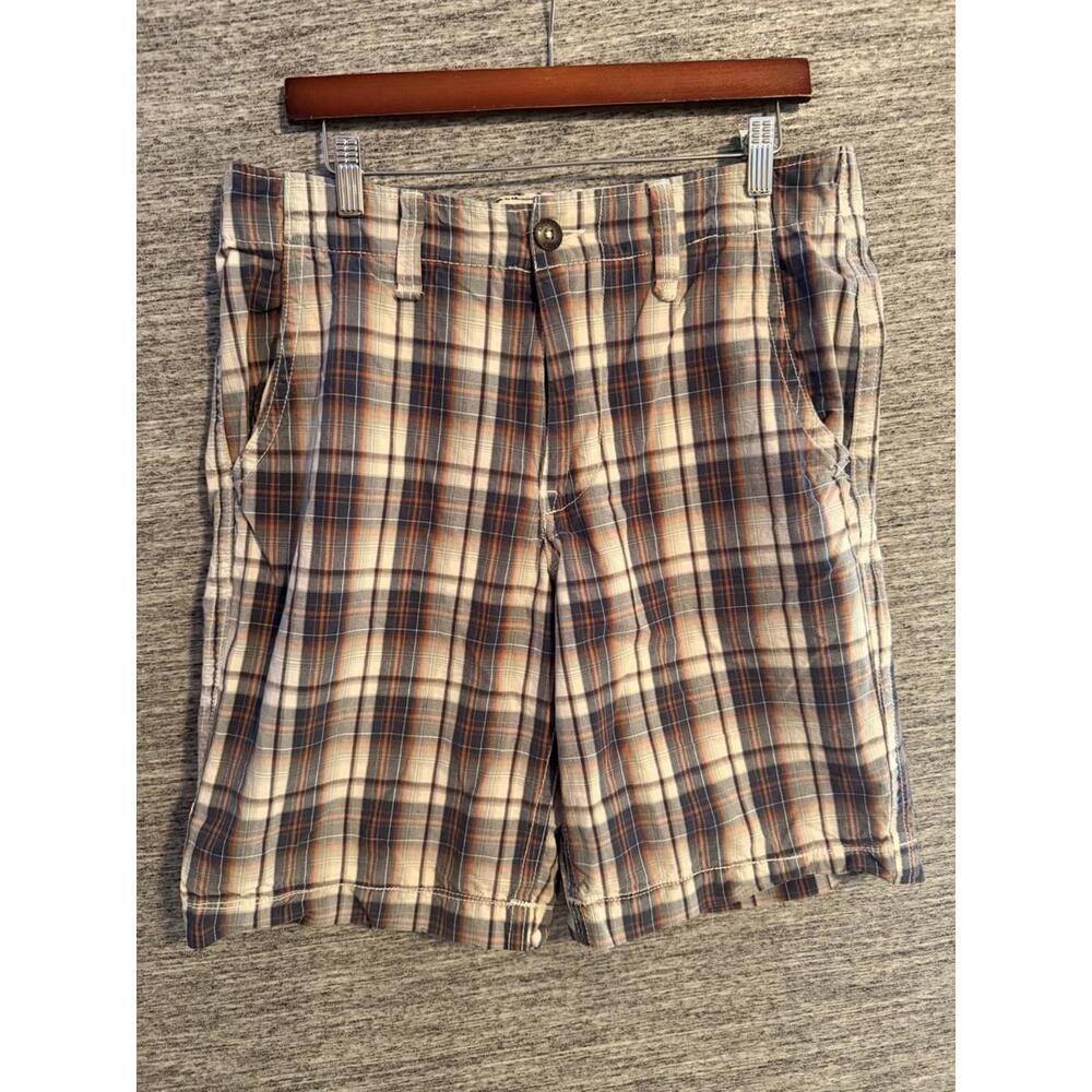 American Eagle Mens Plaid Shorts Size 32 Longer Length 100% Cotton Multi Color